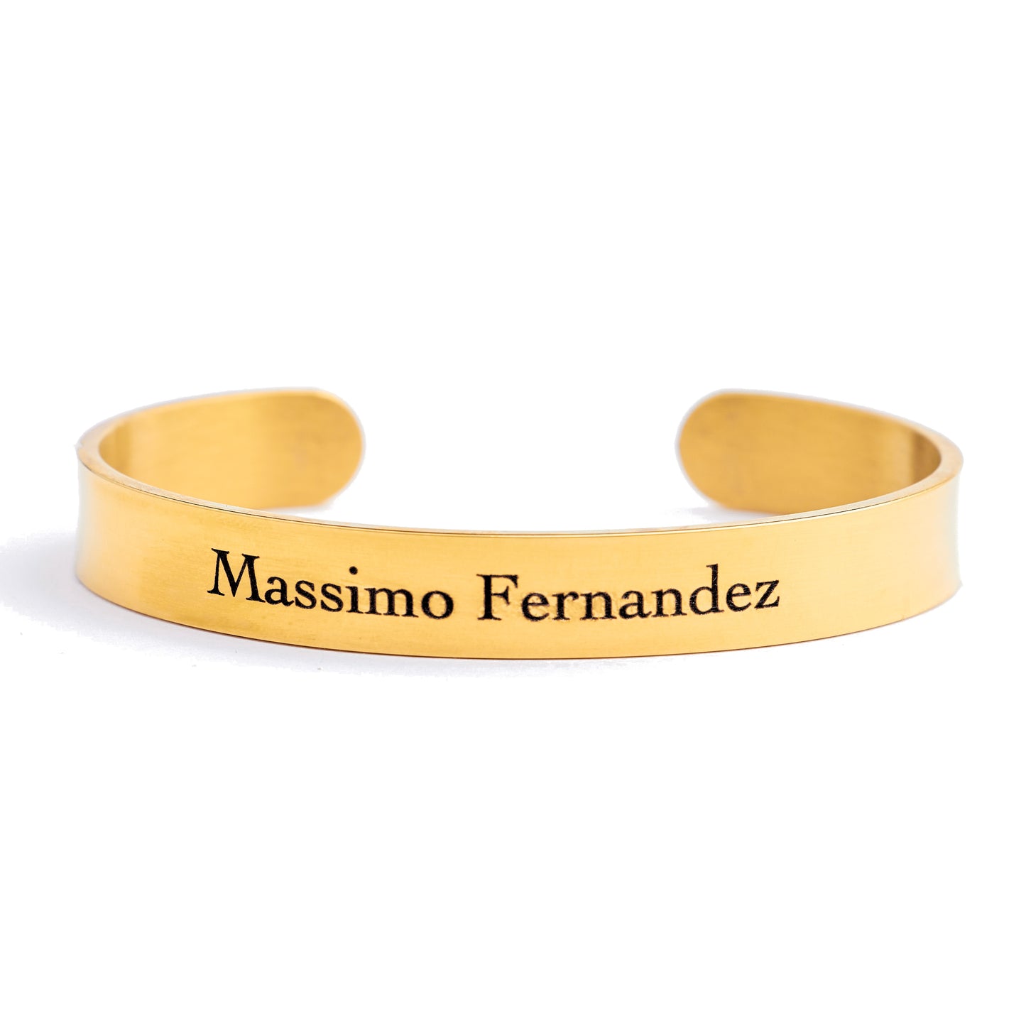 Brazalete personalizado oro (4mm - 6mm - 10mm)