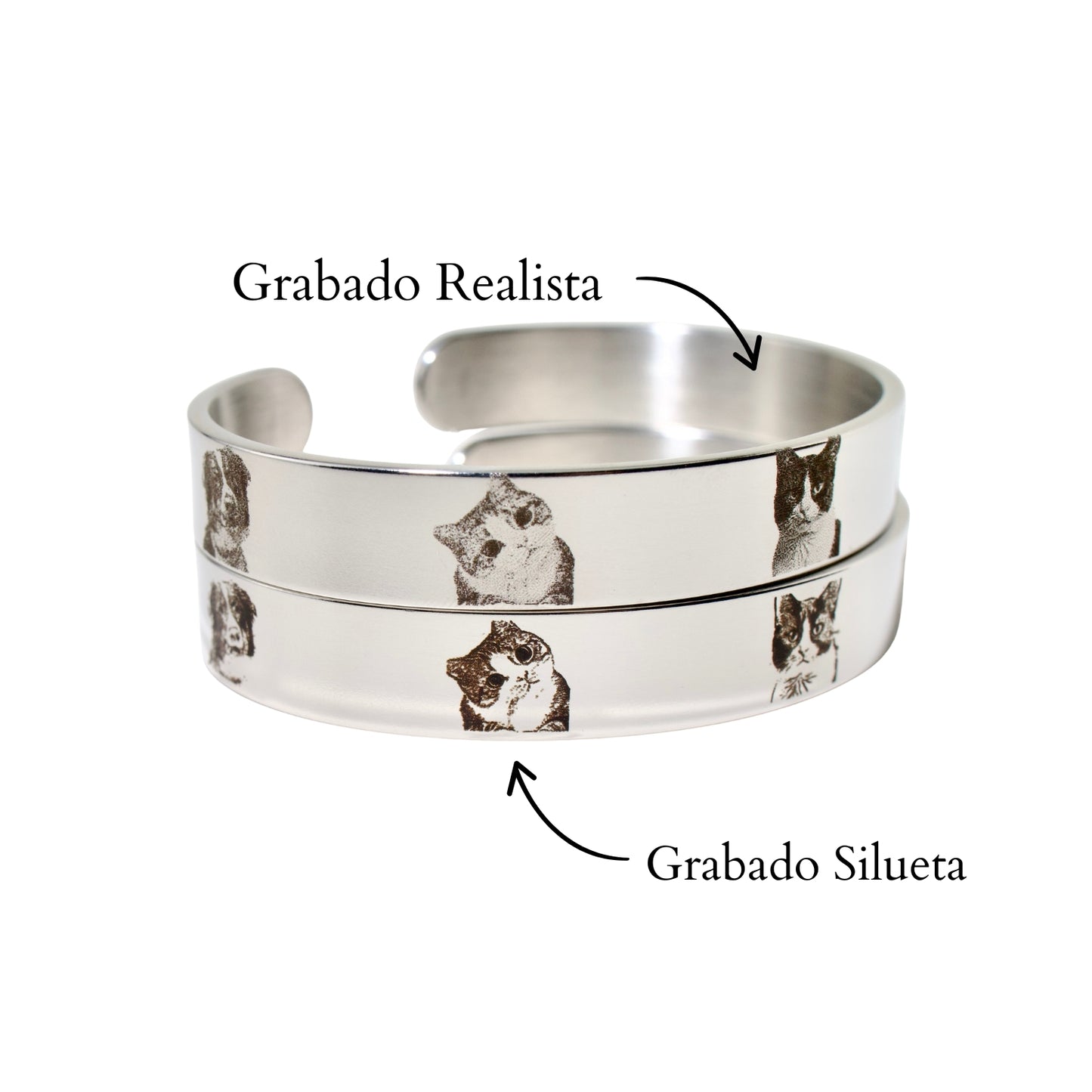 Brazalete Mascotas Plata