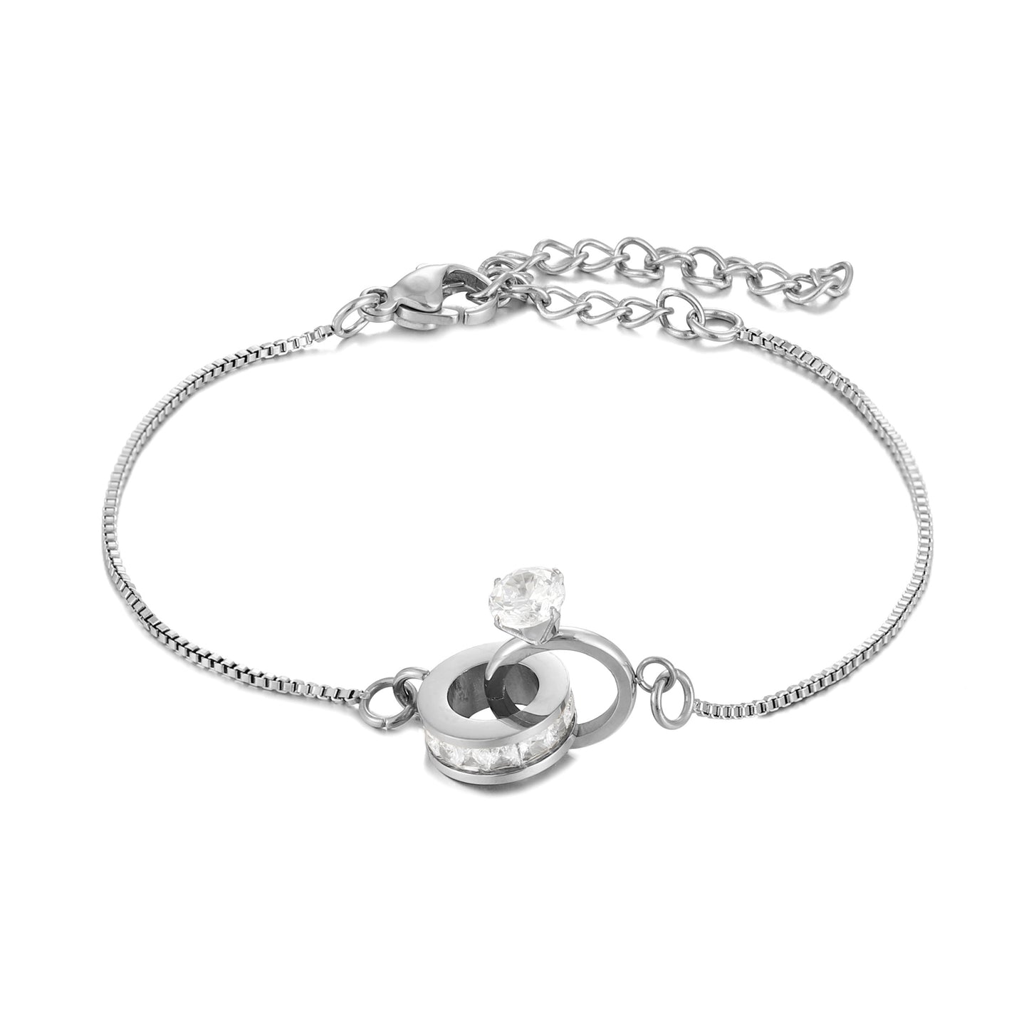 Pulsera de compromiso Plata