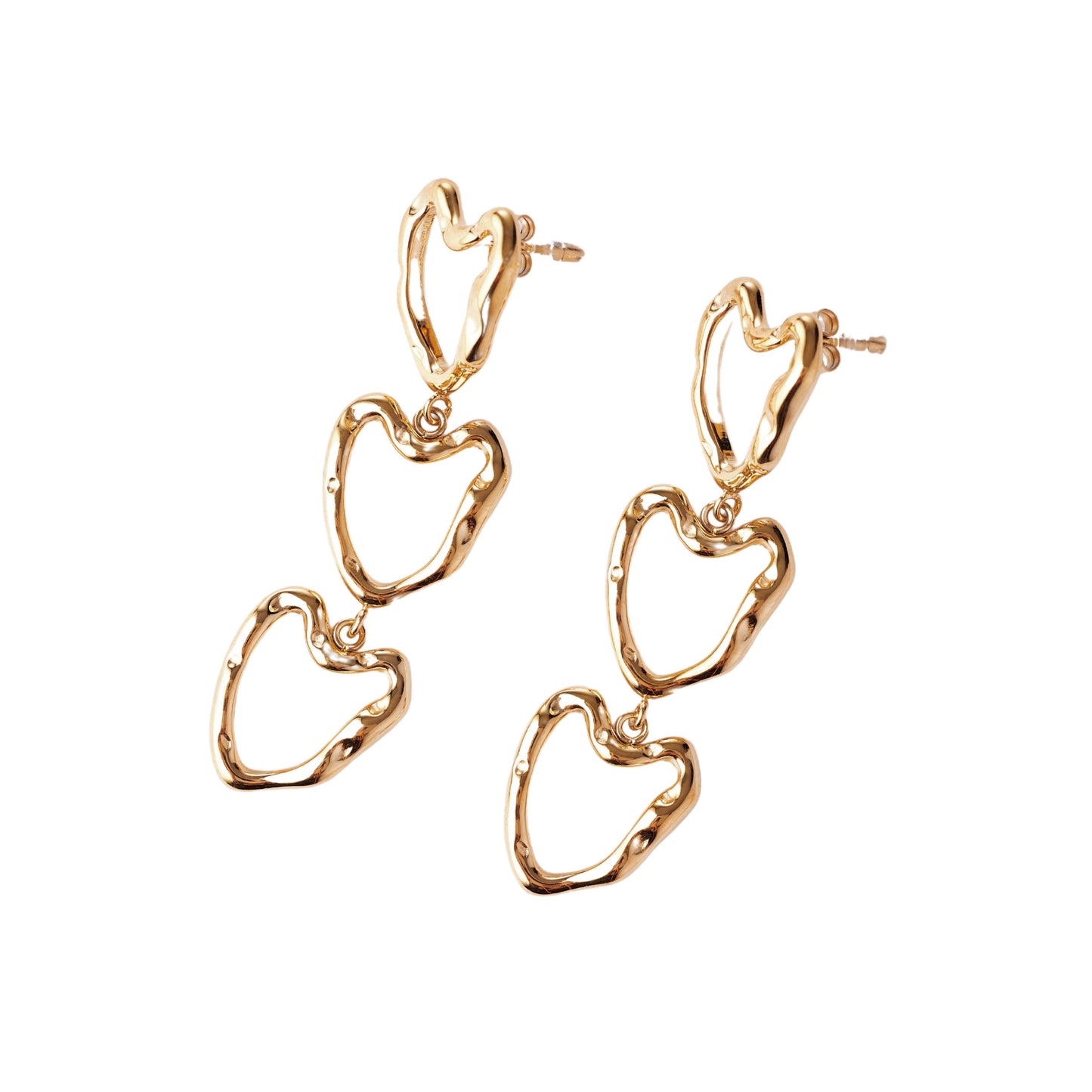 Aretes Eslabón de Corazones