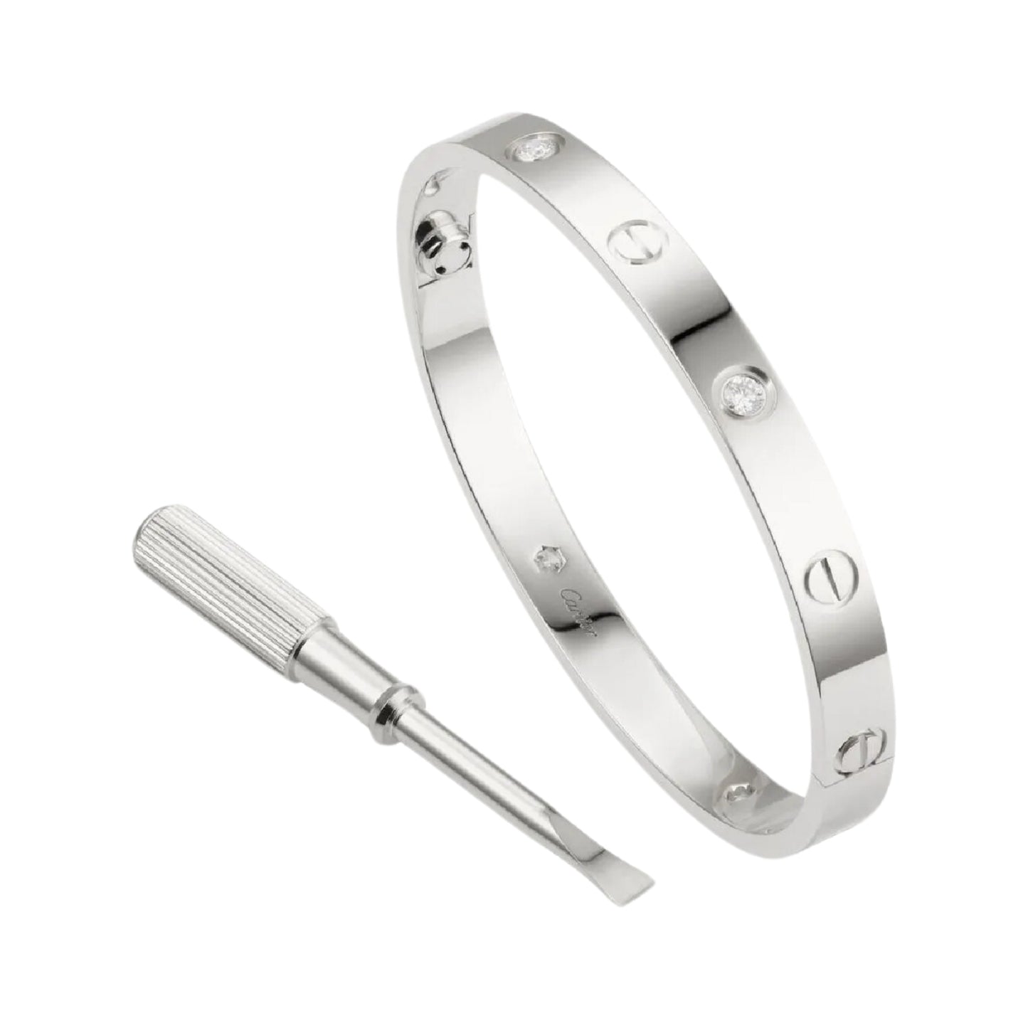 Pulsera Love 4 Diamantes Plata