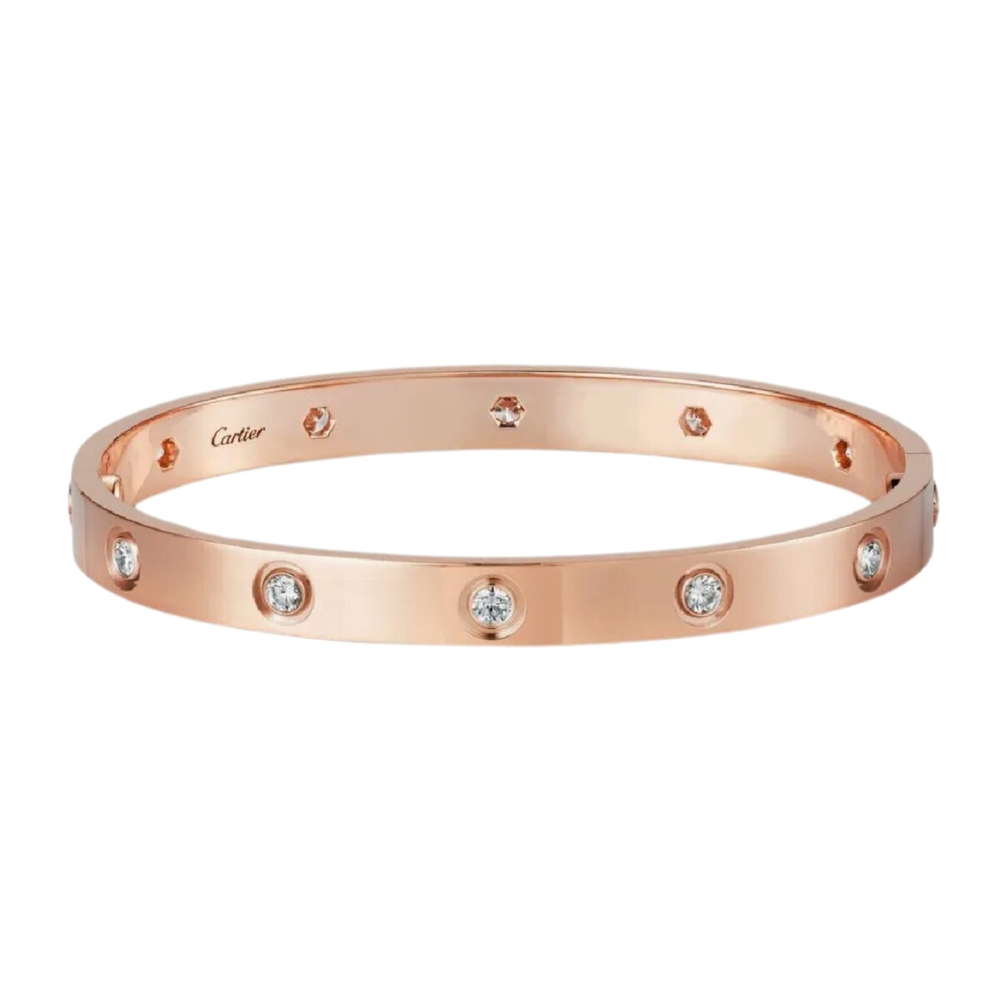 Pulsera Love 10 Diamantes Oro Rosa