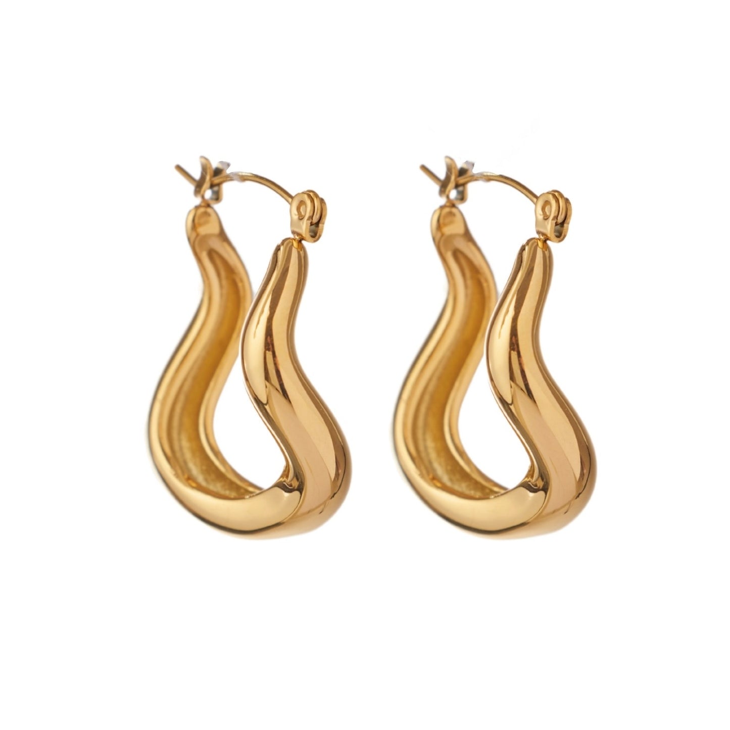 Aretes Ondas De oro