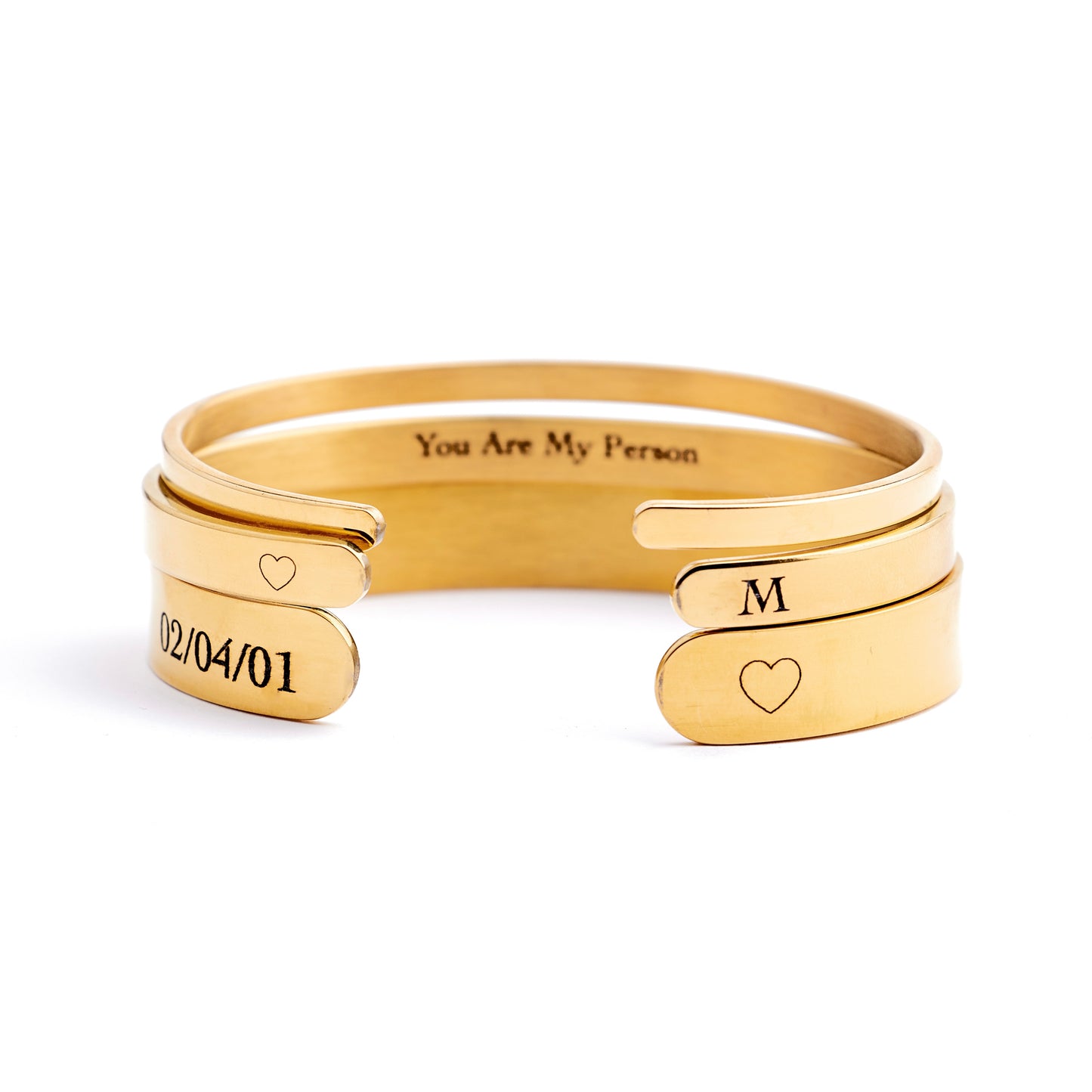 Brazalete personalizado oro (4mm - 6mm - 10mm)