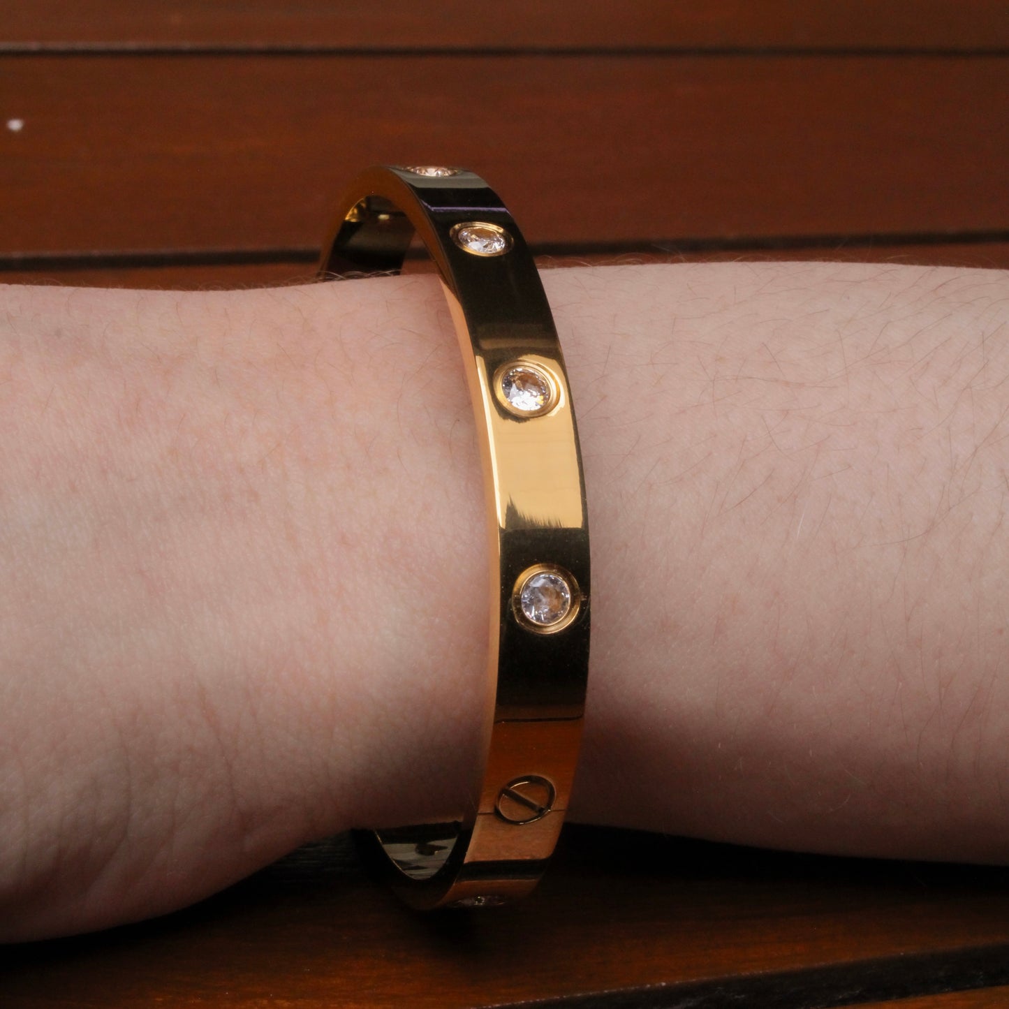 Pulsera Love 10 Diamantes Oro
