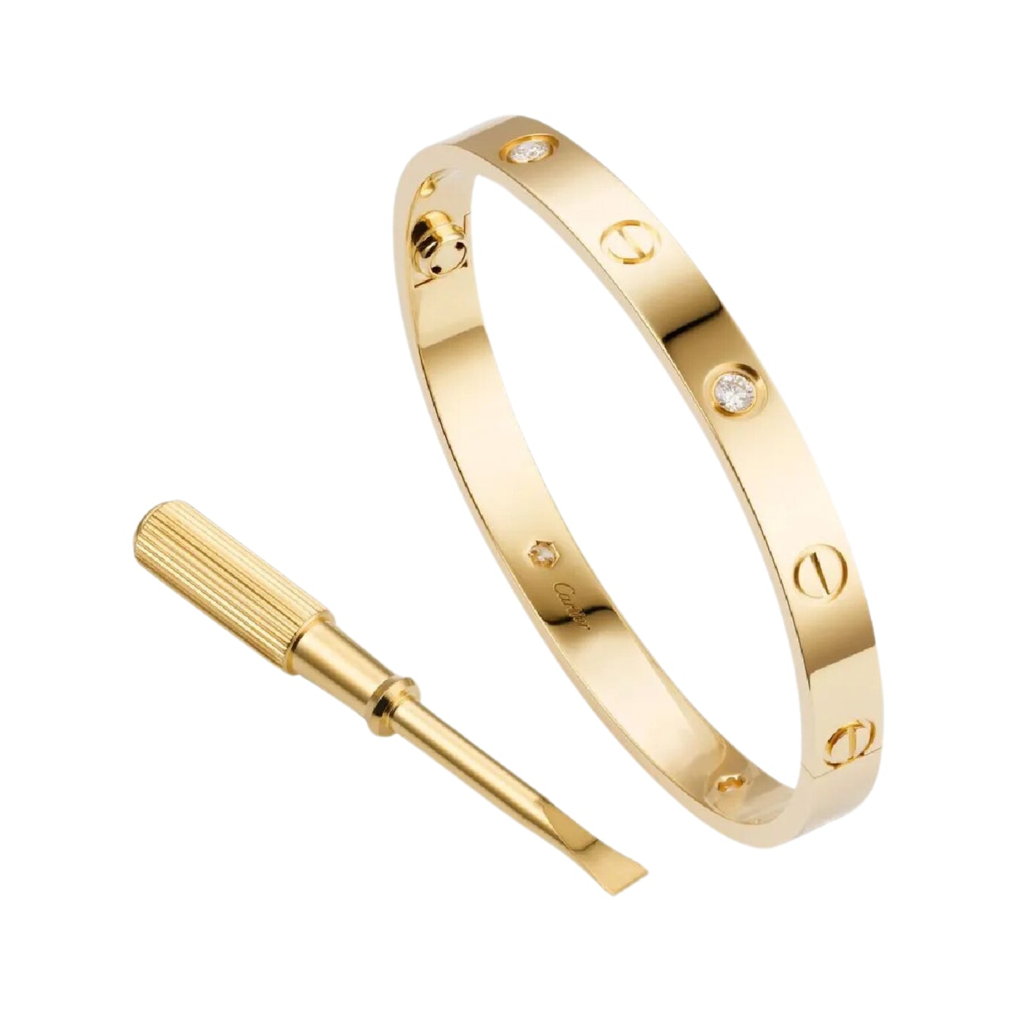 Pulsera Love 4 Diamantes Oro