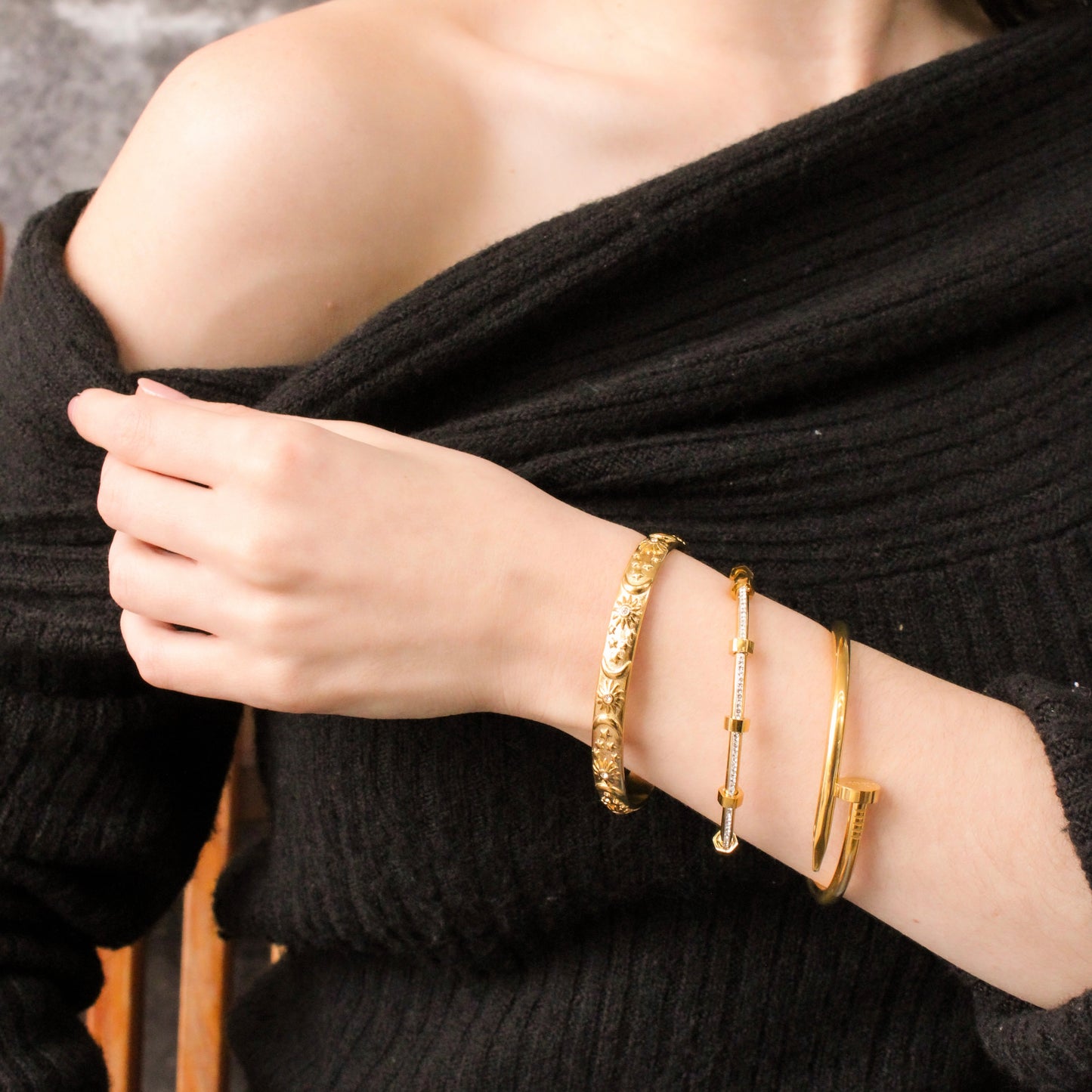 Pulsera Clavo Oro
