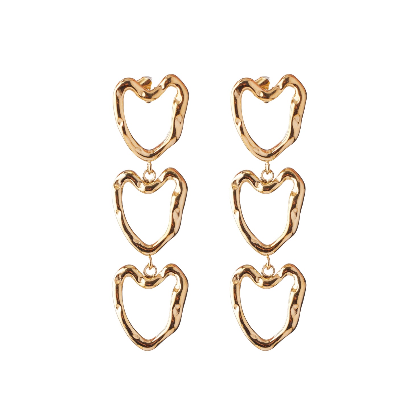 Aretes Eslabón de Corazones