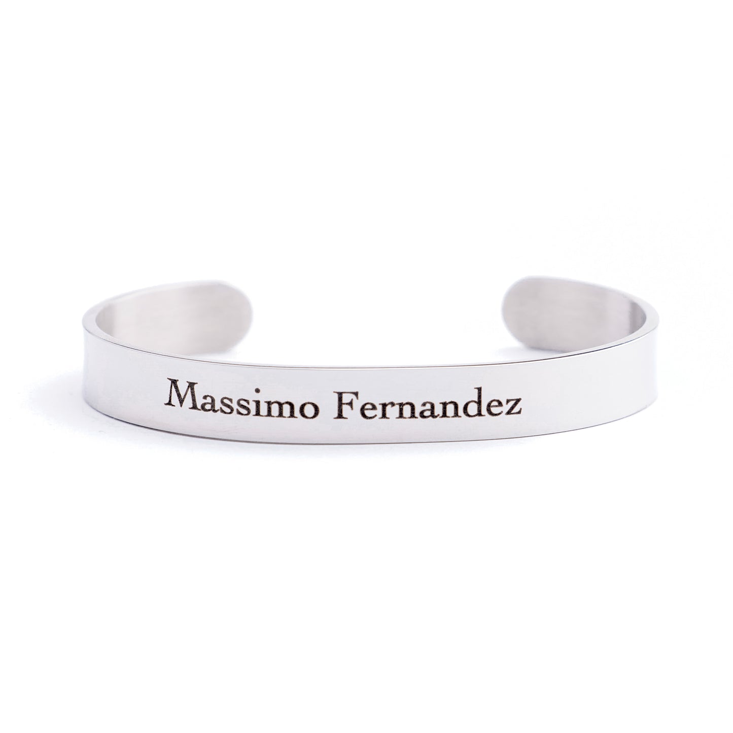 Brazalete Personalizado Plata (4mm - 6mm - 10mm)