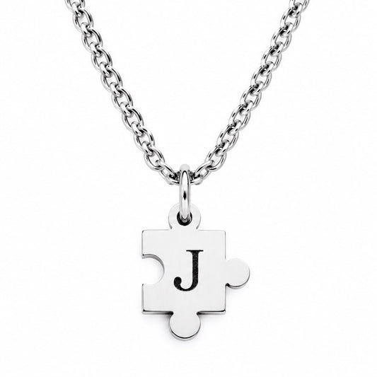 Collar rompecabezas Plata