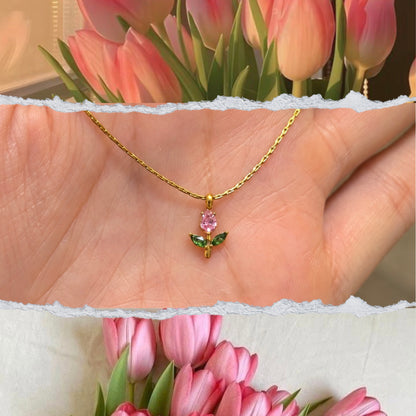 Collar Tulipán Rosa