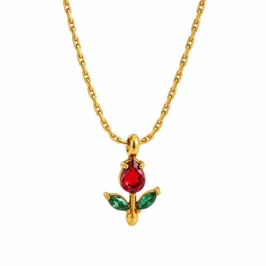 Collar Tulipán Rojo