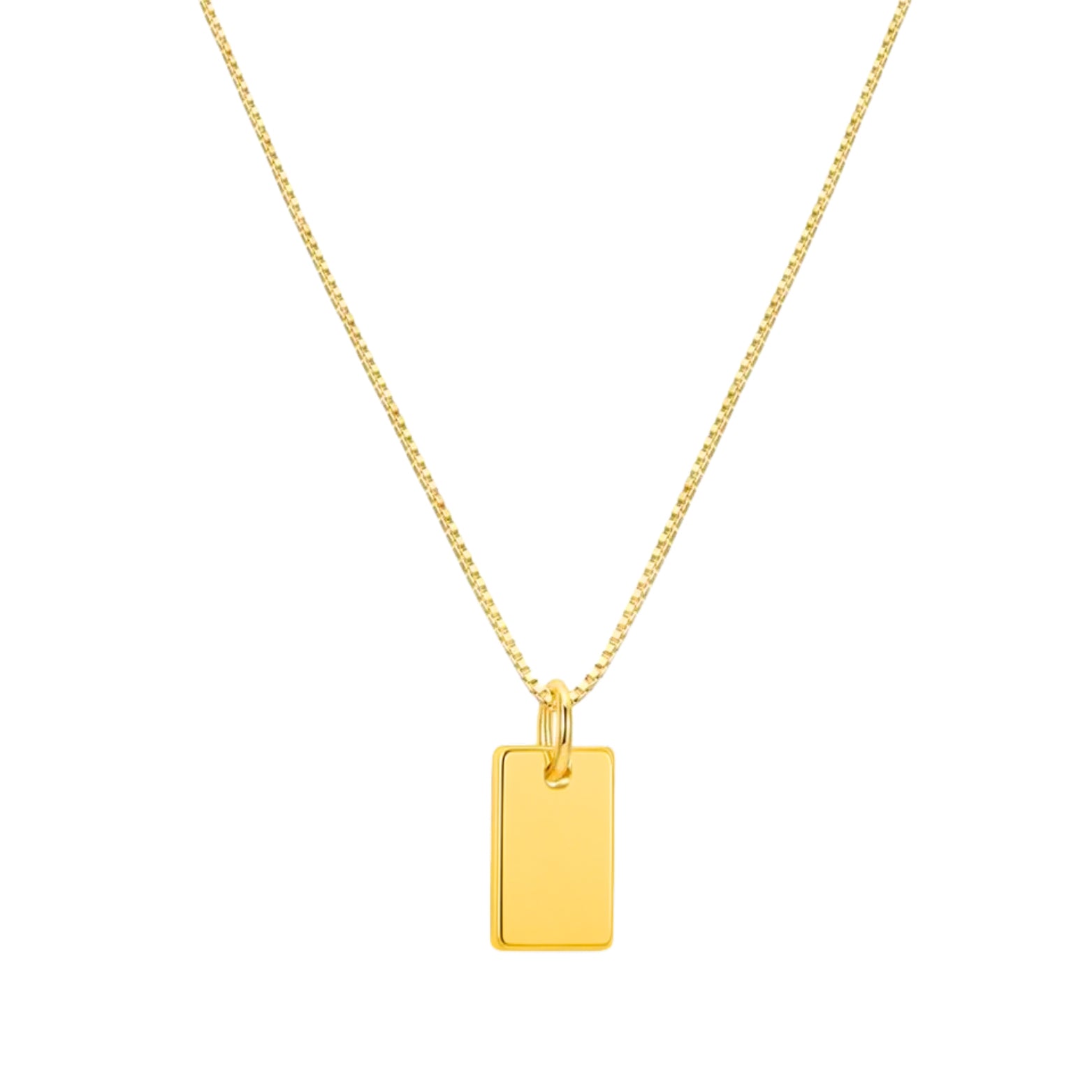 Collar con inicial rectangular ✨ Oro