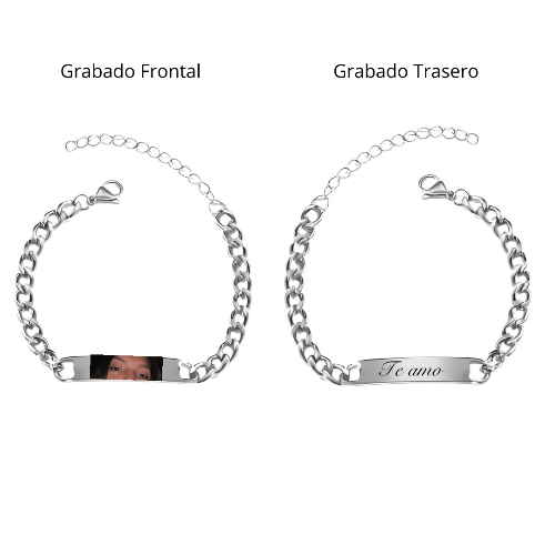 Brazalete personalizado plata