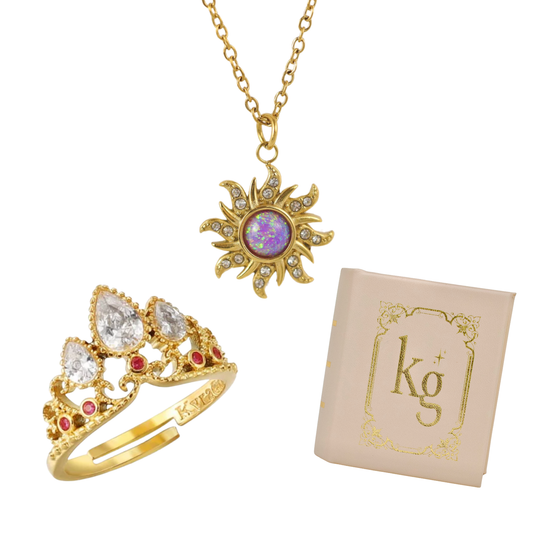 Set Rapunzel Anillo Collar y Libro