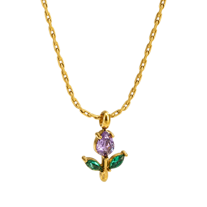 Collar Tulipán Morado