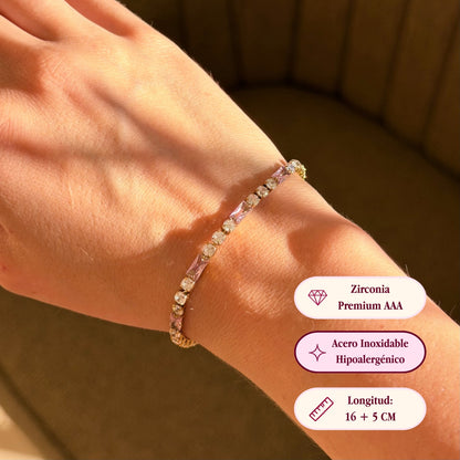 Pulsera Rosalie Pink Tennis