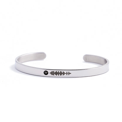 Brazalete Personalizado Plata  (4mm - 6mm - 10mm)