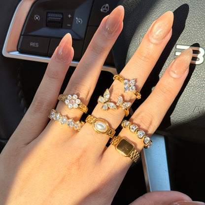 Anillo Perla Clásica