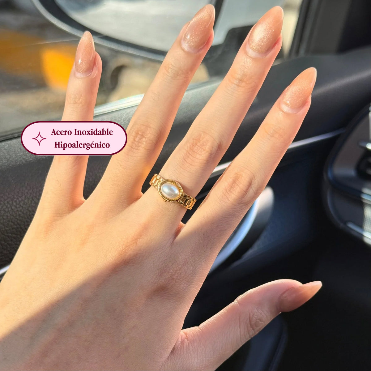 Anillo Perla Clásica