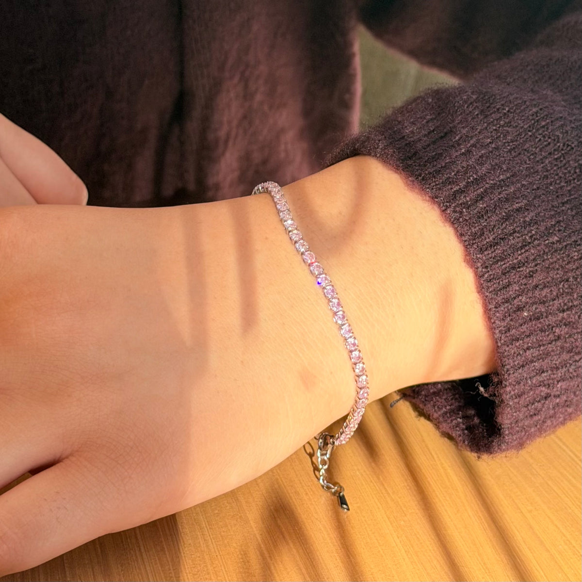 Pulsera Rosalie Pink Silver
