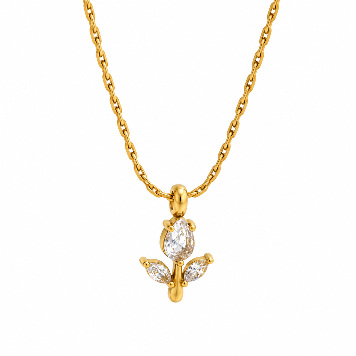 Collar Tulipán Blanco
