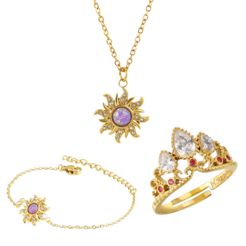 Set Anillo Brazalete y Collar Rapunzel