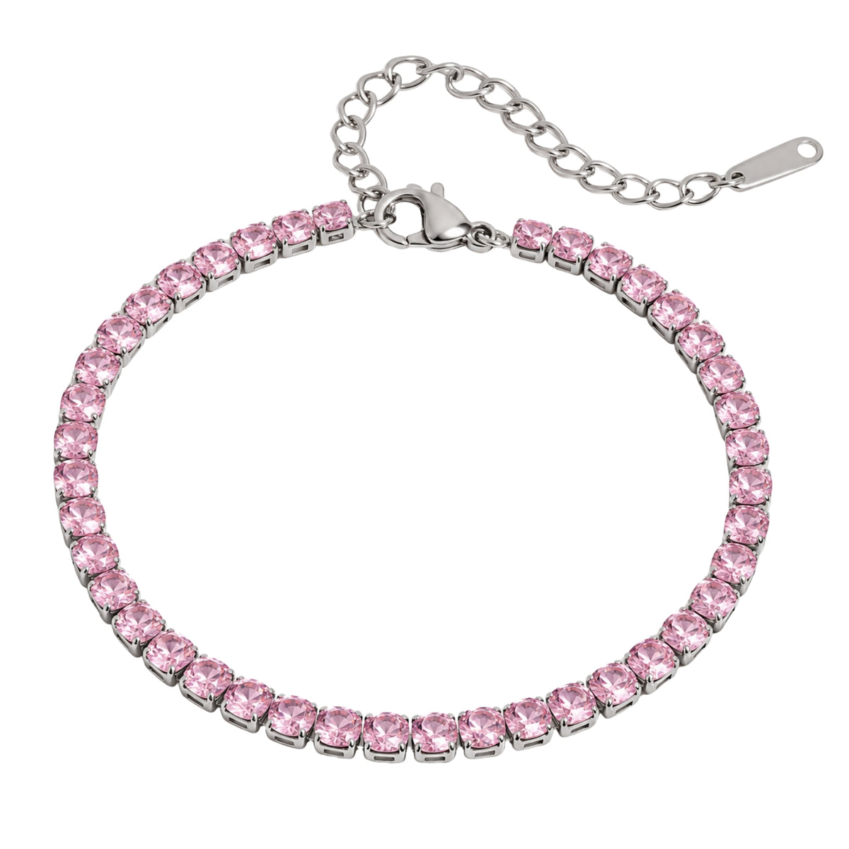 Pulsera Rosalie Pink Silver