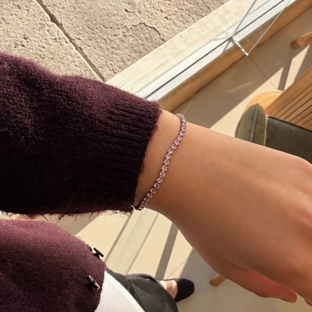 Pulsera Rosalie Pink Silver