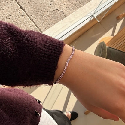 Pulsera Rosalie Pink Silver