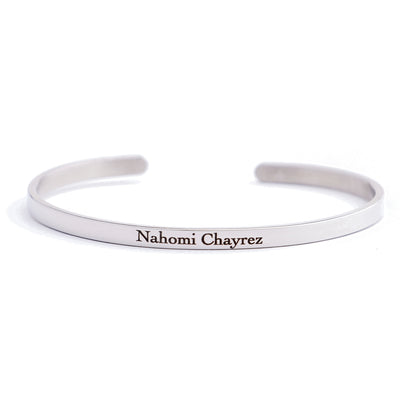 Brazalete Personalizado Plata  (4mm - 6mm - 10mm)