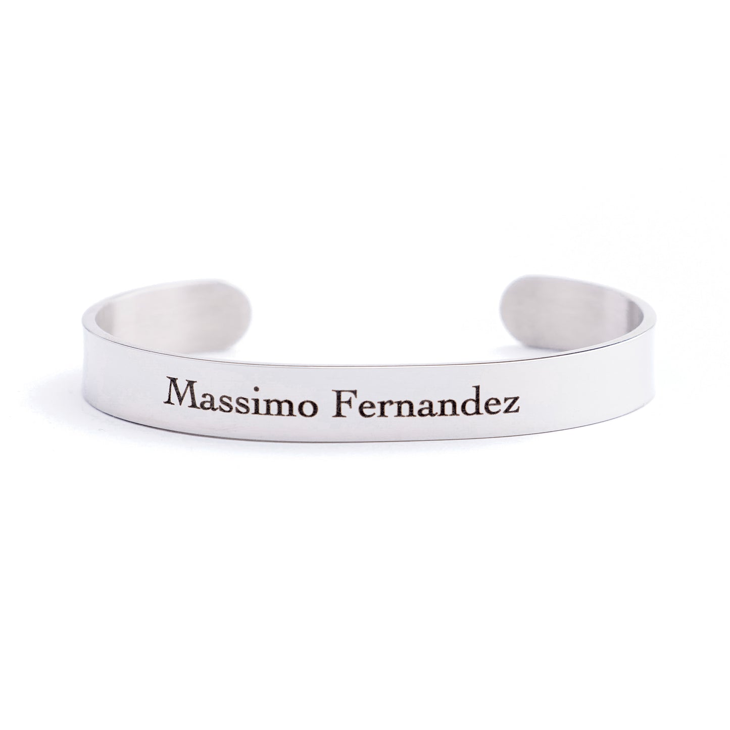 Brazalete Personalizado Plata  (4mm - 6mm - 10mm)