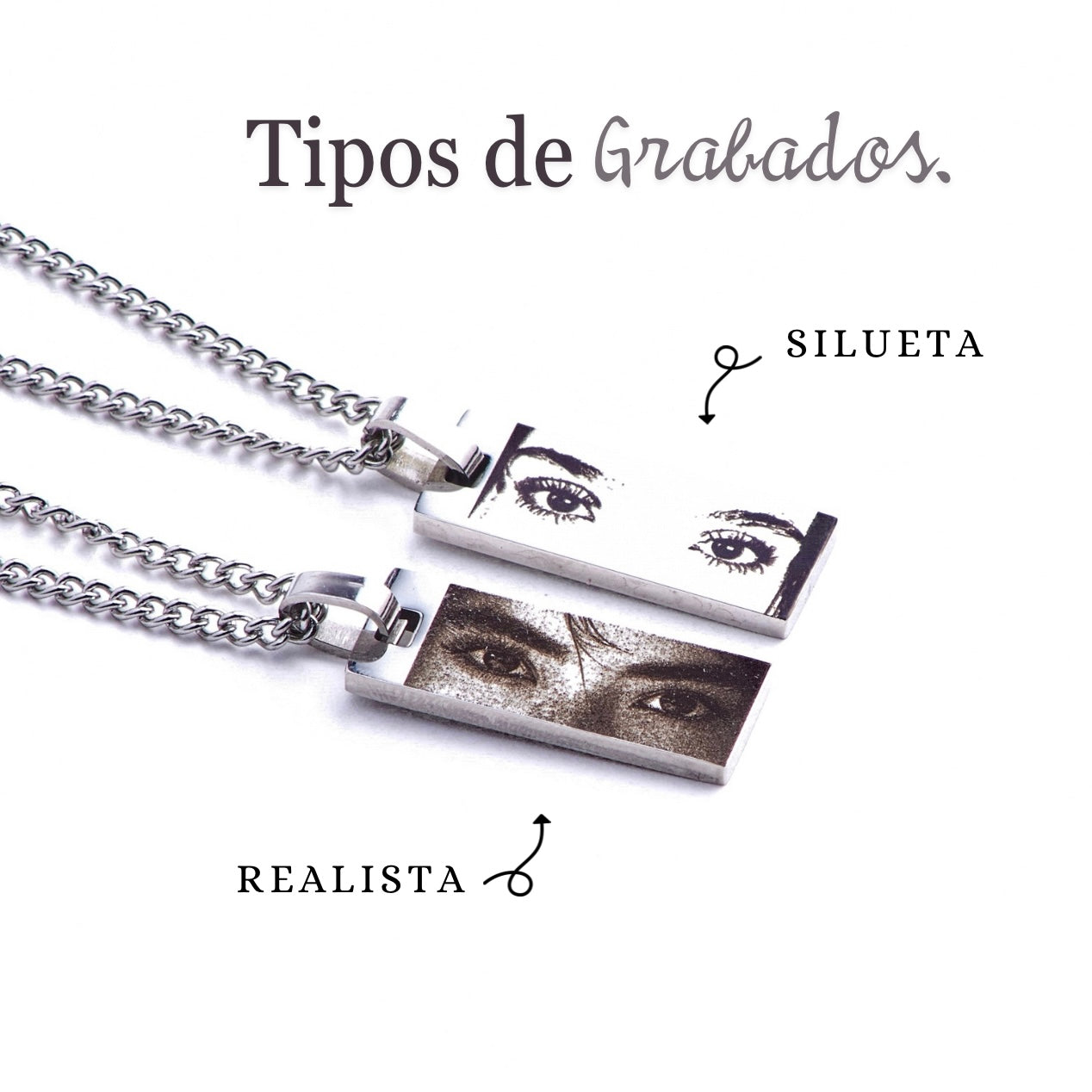 Collar Rectangular Personalizado Plata