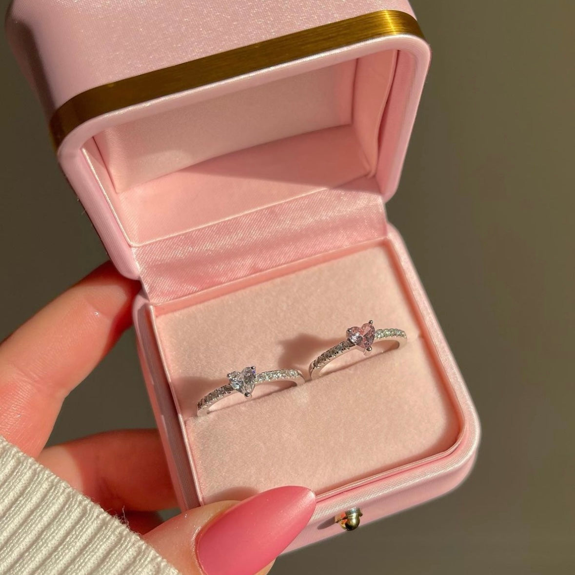 Promise heart ring || Con estuche gratis